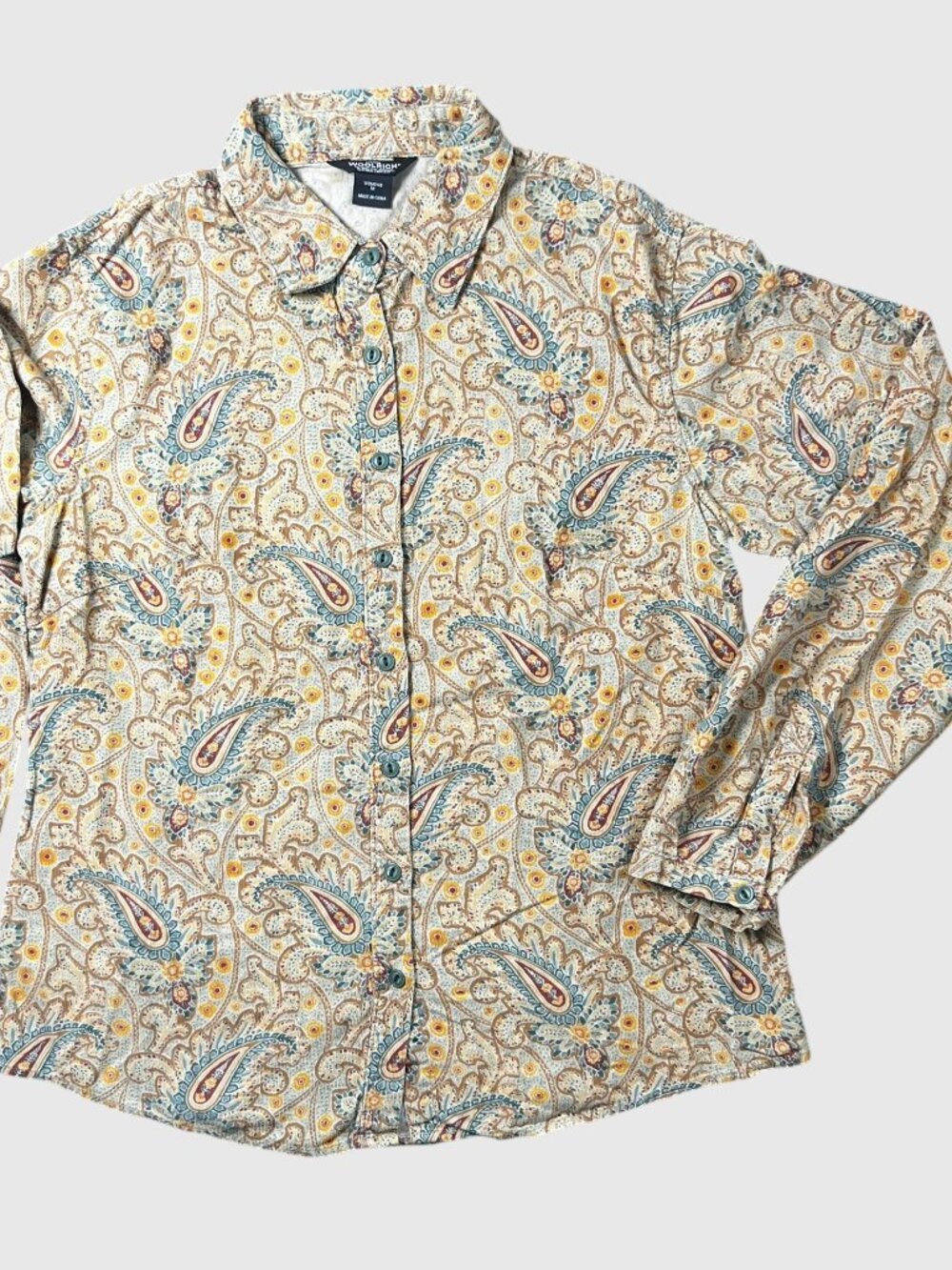 Vintage Woolrich Women's Corduroy Paisley Shirt  - M